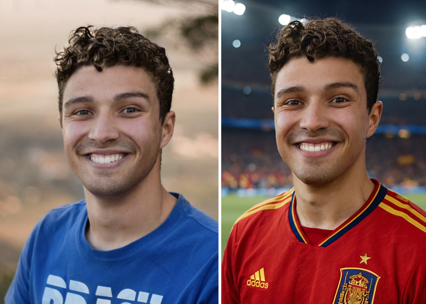 AI photo enhancement example