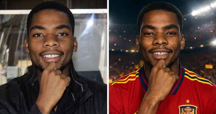 Football Legend before and after example